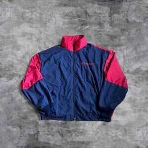 90s windbreakerbomber snap on jacket xl